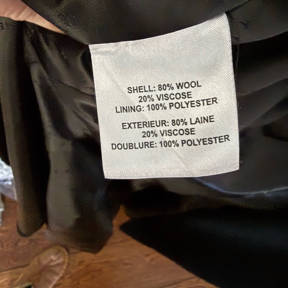 Trina Turk Classic Black Wool Coat - Picture 6 of 6